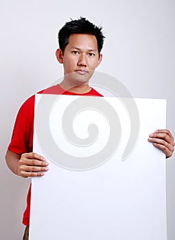 Blank paper for advertisment photo