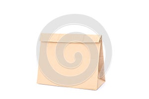 Blank paper bag isolated