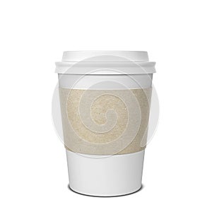 Blank paper coffee cup mock up