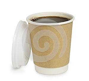 Blank paper cup of coffee