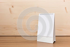 Blank paper desk spiral calendar.