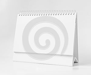 Blank paper desk spiral calendar