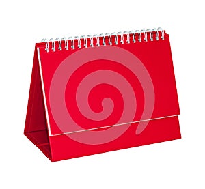 Blank paper desk spiral calendar