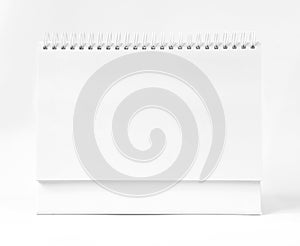 Blank paper desk spiral calendar