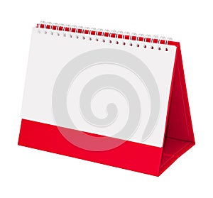 Blank paper desk spiral calendar