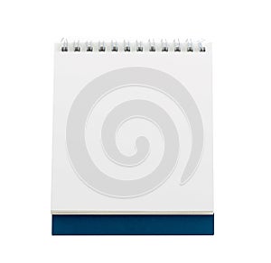 Blank paper desk spiral calendar