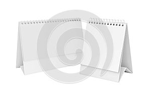 Blank paper desk spiral calendar