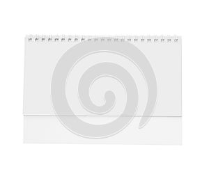 Blank paper desk spiral calendar