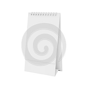 Blank paper desk spiral calendar