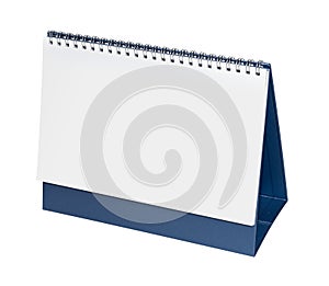 Blank paper desk spiral calendar