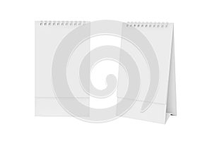 Blank paper desk spiral calendar