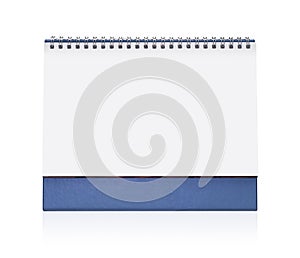 Blank paper desk spiral calendar