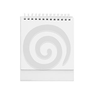 Blank paper desk spiral calendar