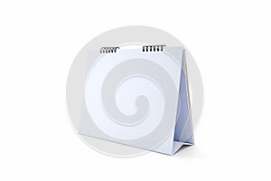 Blank paper desk spiral calendar