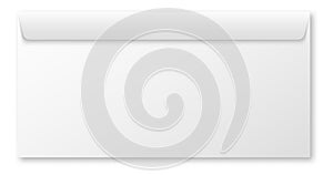 Blank paper envelope. White realistic mail letter