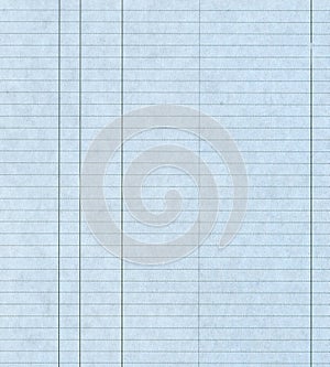 Blank paper form with blue cells