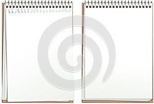 Blank paper note pads