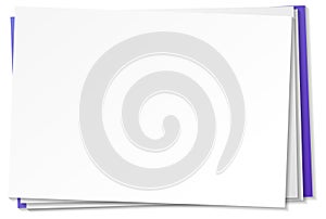 Blank paper note template on white background