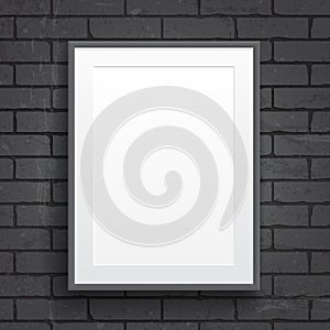 Blank paper poster with frame