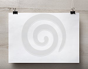 Blank paper poster