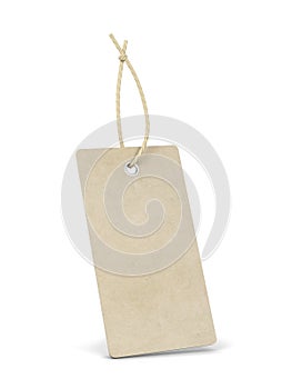 Blank paper price tag, clothing label