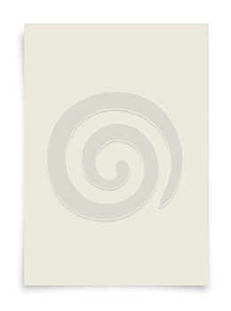 Blank paper sheet isolated on white background