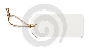 Blank paper tag with jute string