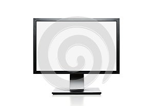 Blank PC monitor with path photo