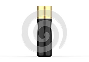 Blank perfume deodorant spray mockup, antiperspirant aerosol can for hair spray on isolated white background, 3d illustration.