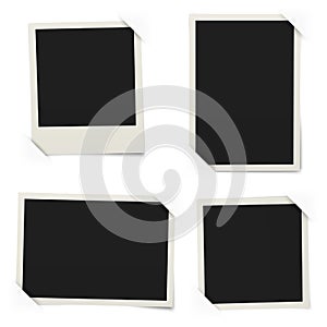 Blank photography with shadow on a transparent background. Default Placeholder photo