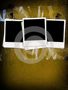 Blank Photos on Concrete Wall