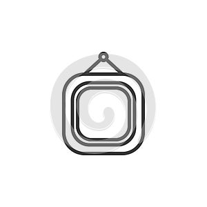 Blank picture frame line icon