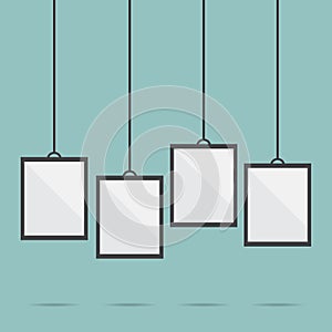 Blank picture frame template hanging