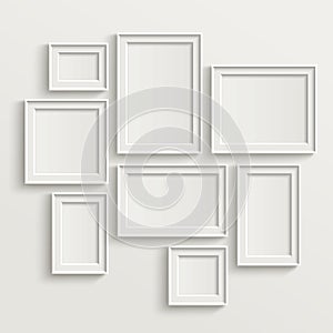 Blank picture frame template set