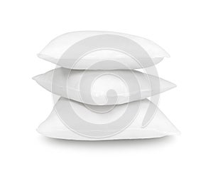 Blank pillow isolated on white background. Empty cushion for your design. Clipping paths object