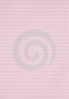 Blank pink lined paper background or textured