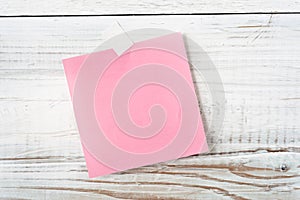 Blank Pink Note Paper