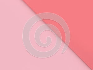 Blank pink tilted corner soft pink background minimal abstract 3d render