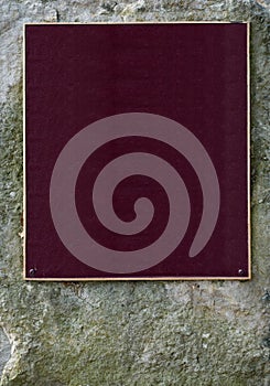 Blank plaque