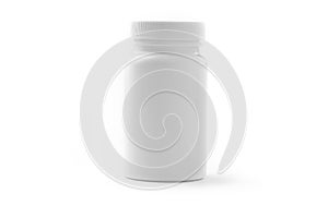 blank plastic bottle medicine isolate on white background