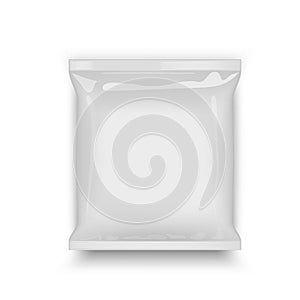 Blank Plastic Foil Bag Food Packaging Mockup