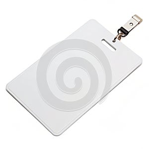 Blank ID card isolated on white background