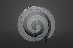 Blank plate glass award mock up, dark background