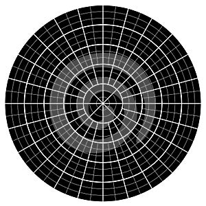 Blank Polar Graph Paper - protractor - Pie Chart vector