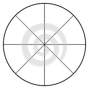 Blank Polar Graph Paper - protractor - Pie Chart vector