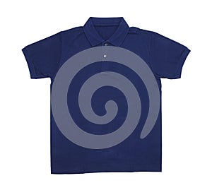 Blank Polo shirt color navy front view