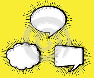 Blank pop art, comic book speech bubble