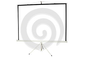 Blank portable projector screen photo