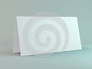 Blank portrait mock-up paper. Brochure, magazine, postcard isolated. 3D