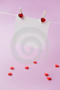 Blank post-it note with love